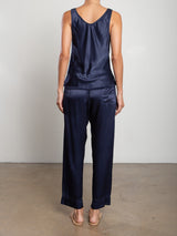 Calen Pant in Vintage Satin - Night