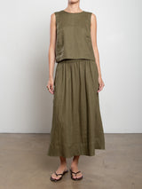 Carolina Skirt in French Linen - Surplus