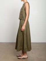 Carolina Skirt in French Linen - Surplus