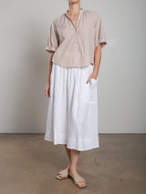 Carolina Skirt in French Linen - White