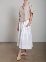 Carolina Skirt in French Linen - White