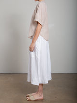 Carolina Skirt in French Linen - White