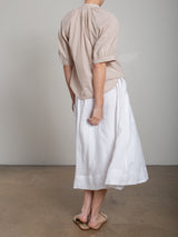Carolina Skirt in French Linen - White