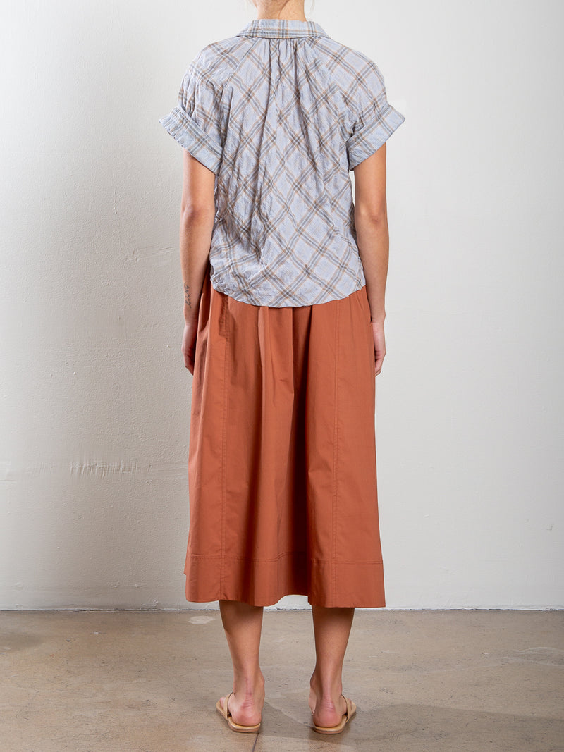 Carolina Skirt in Italian Poplin - Adobe