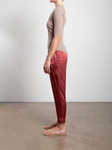 Pia Pant in Vintage Satin - Port