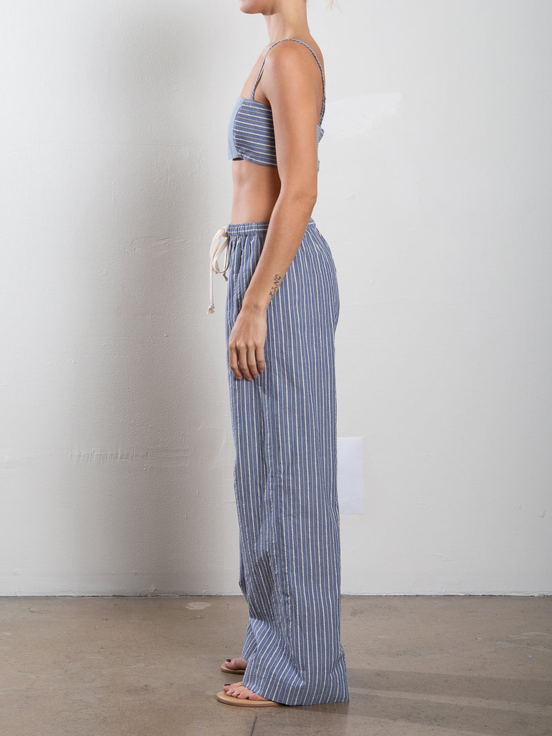Casey Pant in Organic Cotton Stripe