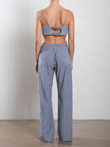 Casey Pant in Organic Cotton Stripe
