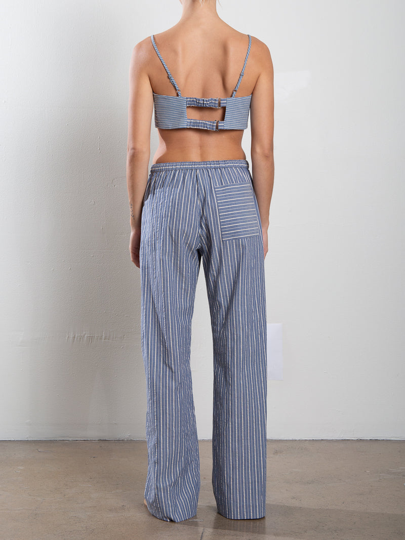 Casey Pant in Organic Cotton Stripe