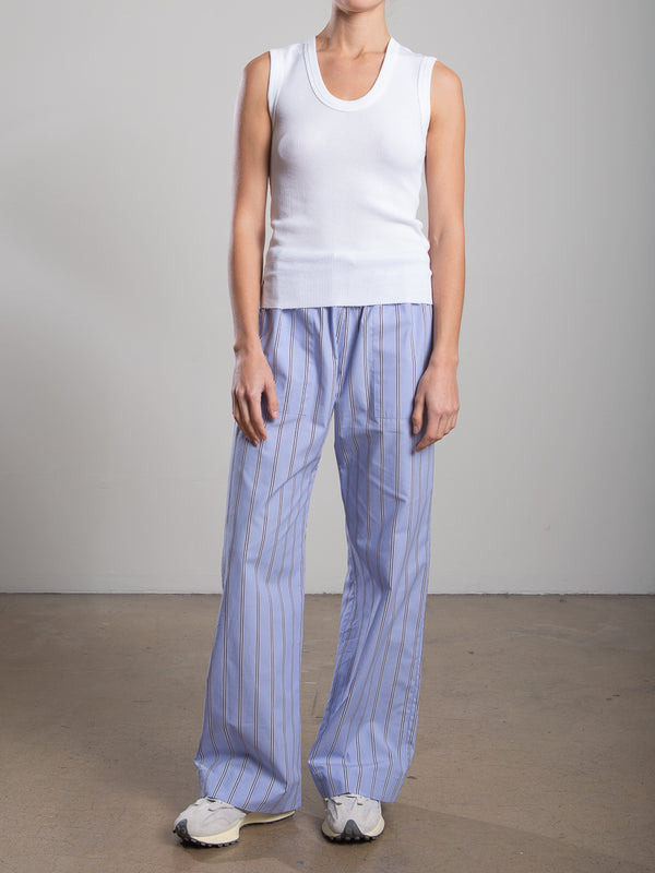 Casey Pant in Japanese Stripe - Periwinkle