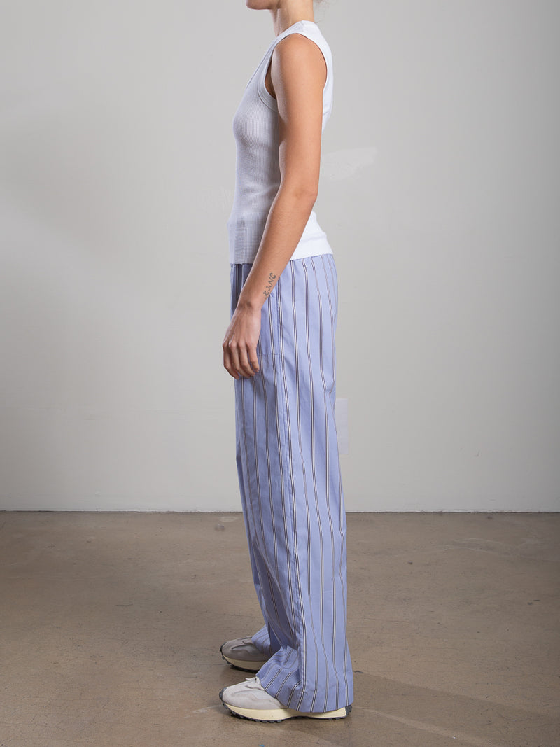 Casey Pant in Japanese Stripe - Periwinkle
