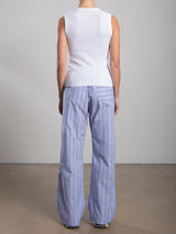 Casey Pant in Japanese Stripe - Periwinkle