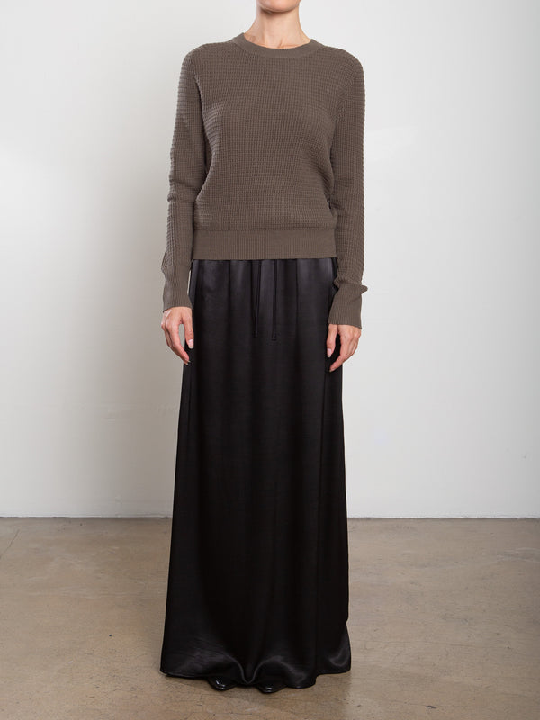 Suri Skirt in Vintage Satin - Black