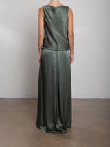 Suri Skirt in Vintage Satin - Nori