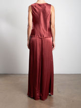 Suri Skirt in Vintage Satin - Port