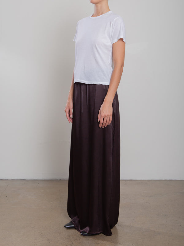 Suri Skirt in Vintage Satin - Raisin