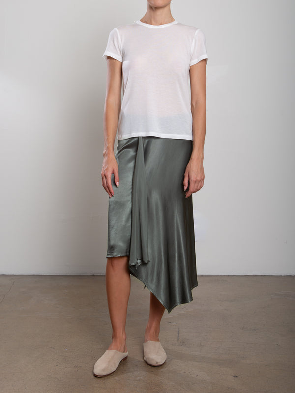 Samara Skirt in Vintage Satin - Nori