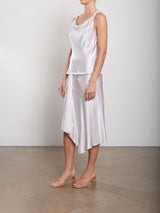 Samara Skirt in Vintage Satin - Parchment