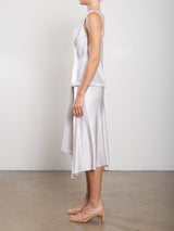 Samara Skirt in Vintage Satin - Parchment