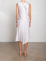 Samara Skirt in Vintage Satin - Parchment