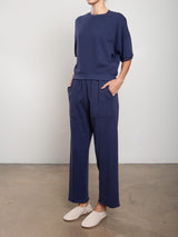 Maxine Pant in French Terry - Blueberry