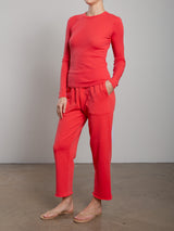 Maxine Pant in French Terry - Poppy