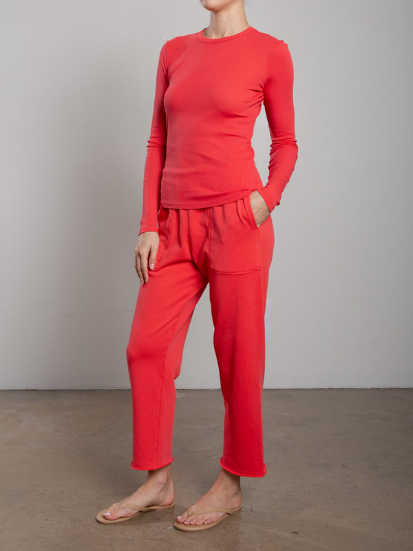 Maxine Pant in French Terry - Poppy