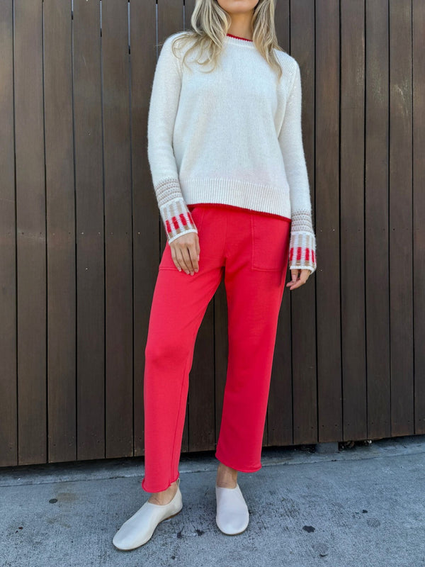 Maxine Pant in French Terry - Poppy