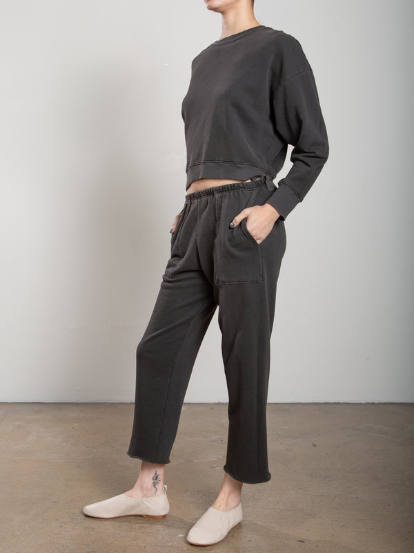 Maxine Pant in French Terry - Vintage Black
