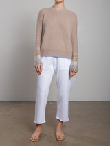 Maxine Pant in French Terry - White