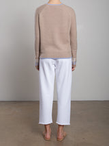 Maxine Pant in French Terry - White