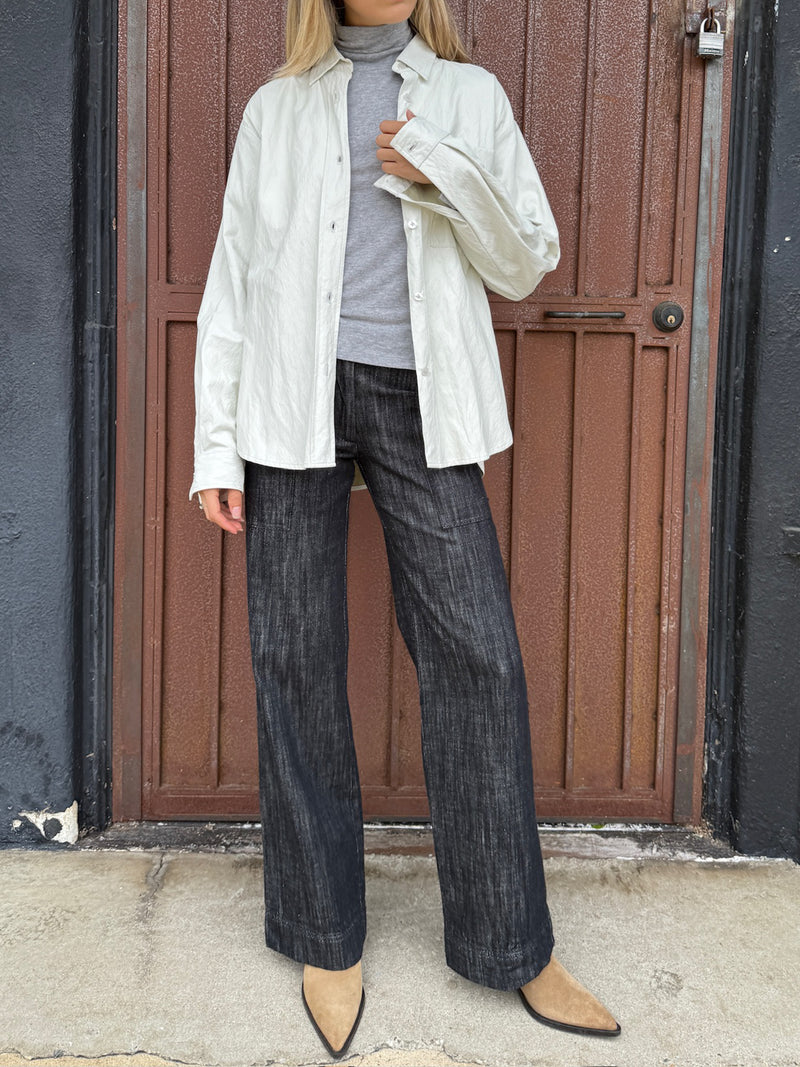Mid-Rise Aiden Pant in Denim - Black