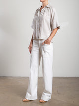 Mid-Rise Aiden Pant in Denim - Ivory