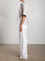 Mid-Rise Aiden Pant in Denim - Ivory