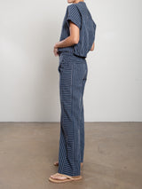 Wes Pant in Raised Stripe - Ink