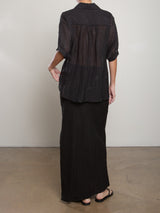 Romy Skirt in Heritage Linen - Black
