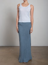 Romy Skirt in Heritage Linen - Sea