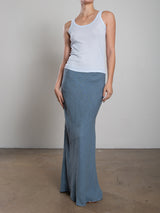 Romy Skirt in Heritage Linen - Sea