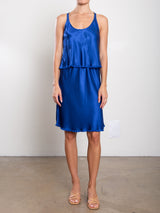 Ani Skirt in Vintage Satin - Sapphire