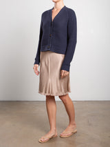 Ani Skirt in Vintage Satin - Buff