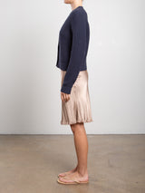 Ani Skirt in Vintage Satin - Buff