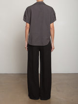 Rowe Shirt in Paperweight Cotton - Vintage Black