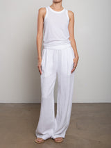 Francine Pant in Heritage Linen - White