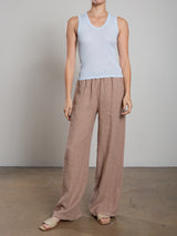 Francine Pant in Heritage Linen - Sesame