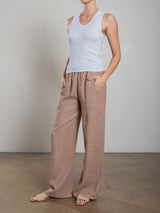 Francine Pant in Heritage Linen - Sesame