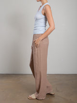 Francine Pant in Heritage Linen - Sesame