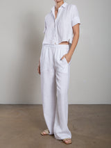 Francine Pant in Heritage Linen - White