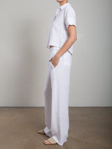 Francine Pant in Heritage Linen - White