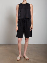 Jem Short in Heritage Linen - Black