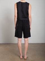 Jem Short in Heritage Linen - Black