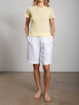 Jem Short in Heritage Linen - White